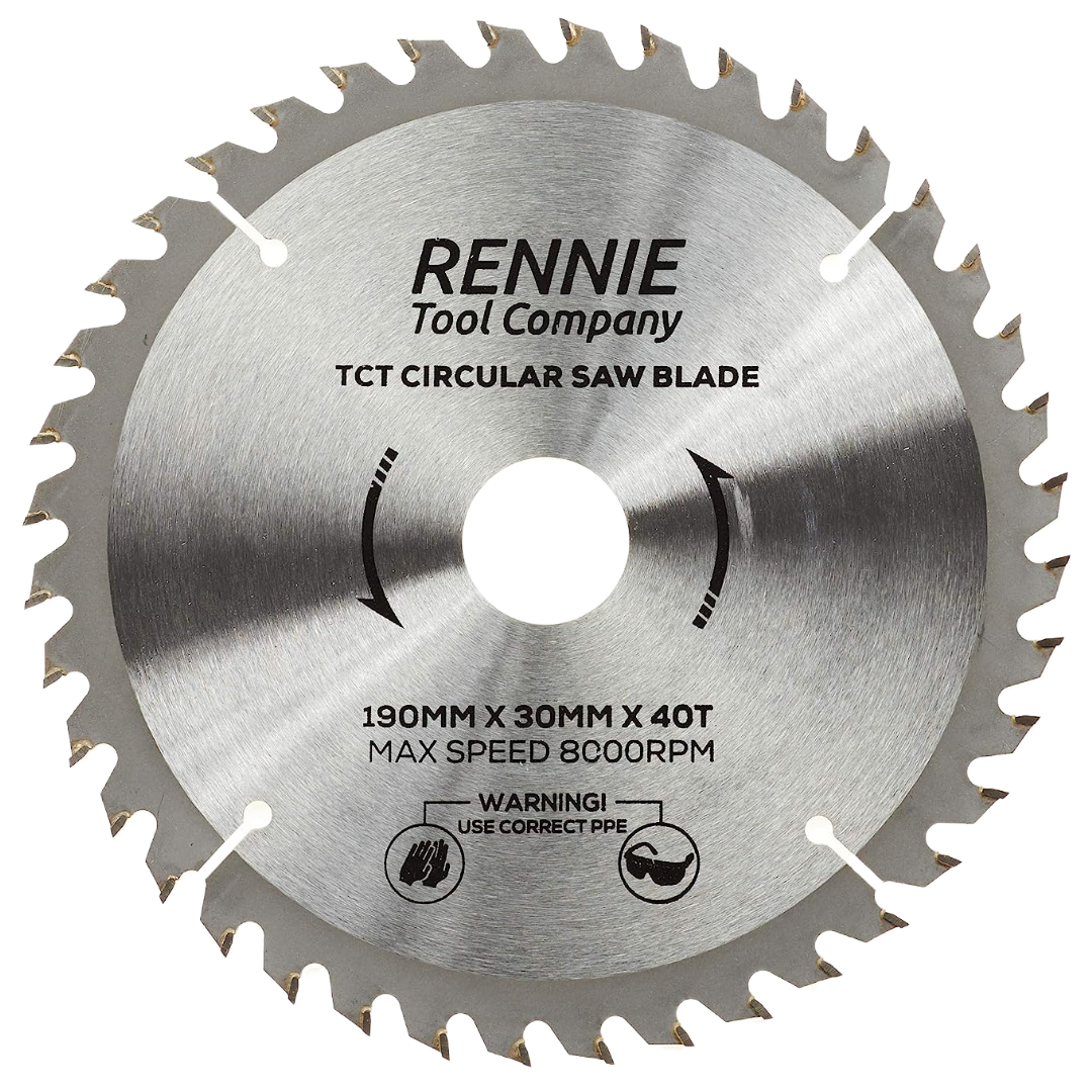 190mm x 40T TCT Circular Wood Saw Blade. Fits Bosch Makita Ryobi Dewal