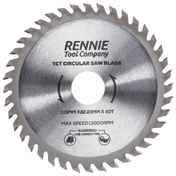 115mm x 40T TCT Circular Wood Saw Blades Fits Bosch, , Dewalt, Festool, Makita, Worx, Black & Decker etc