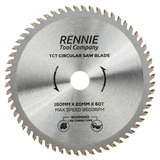 160mm x 60T TCT Circular Wood Saw Blade Fits Bosch, Makita and etc