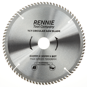 210mm x 80T TCT Circular Wood Saw Blade. Fits Festool Bosch Makita Dewalt Circular Saws Etc