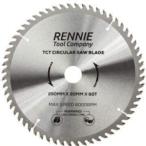 250mm x 60T TCT Circular Saw Blade Bosch Makita Dewalt