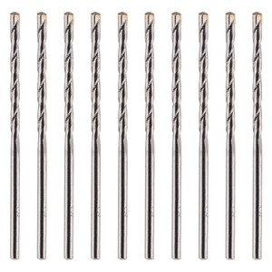 Pack Of 10 - TCT Tipped Masonry Drill Bits Straight Shank