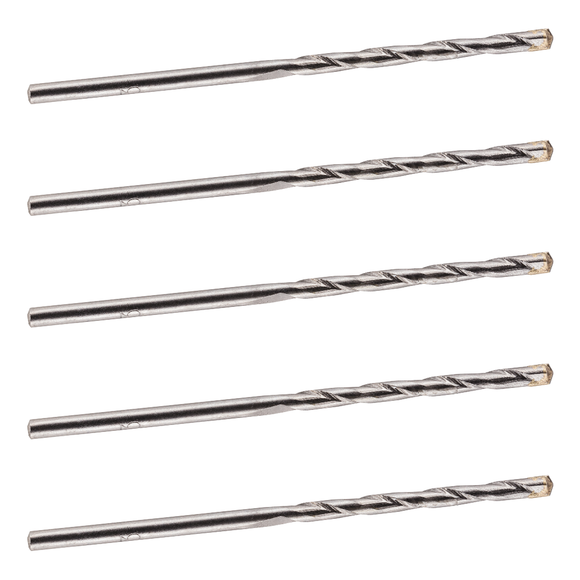 Pack Of 5 - TCT Tipped Masonry Drill Bits Straight Shank