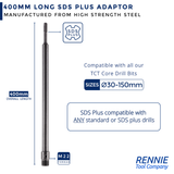 M22 Thread SDS Plus TCT Core Drill Adapters / Extension Bars
