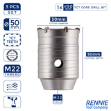 TCT Core Drill Bits Sets With SDS Adapter