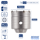 TCT Core Drill Bits Sets With Hex Shank Adapter