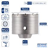 TCT Core Drill Bits Sets With Hex Shank Adapter