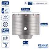 TCT Core Drill Bits Sets With SDS Adapter