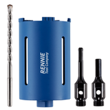 Diamond Core Drill Bit Sets With Adapters & Centre Drill - Wet or Dry Drilling High Performance