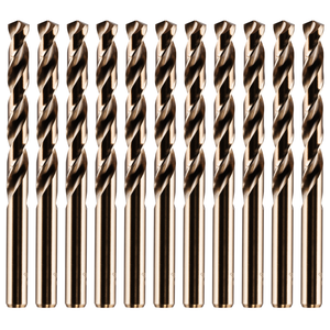 Box Of 10 Cobalt Jobber Drills Sizes 6.6mm - 13mm For Hard Metals, Stainless Steel