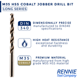 1 x DIN340 HSS Cobalt Long Series Jobber Drill Bit