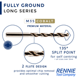 1 x DIN340 HSS Cobalt Long Series Jobber Drill Bit