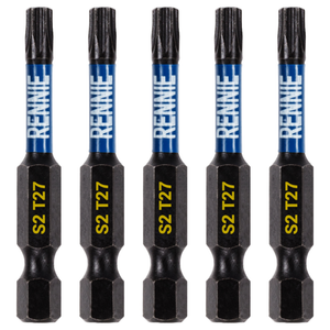 5 Pack - T27 Torx 50mm Long Magnetic Impact Screwdriver Bits Set TX27