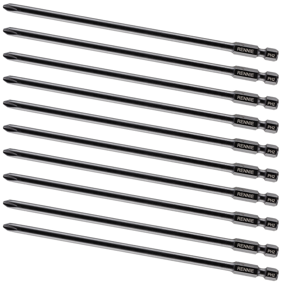 10 Pack x PH2 157mm Autofeed Screwdriver Bits for Makita BFR550 DFR550 & 6843