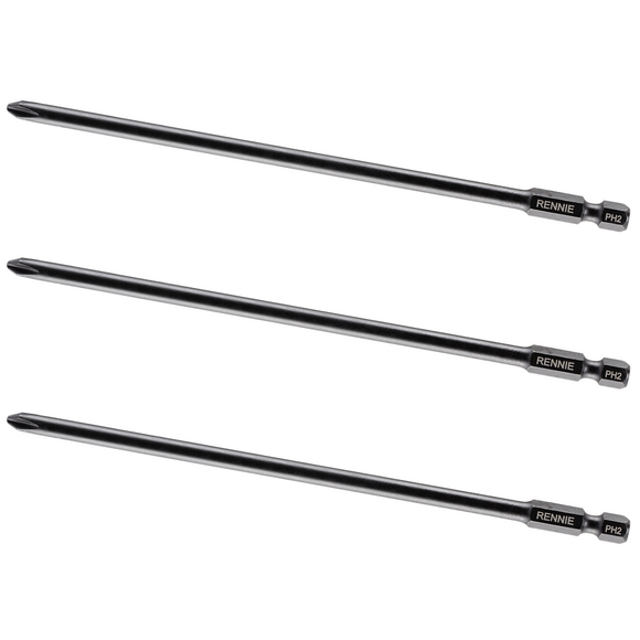 3 Pack x PH2 157mm Autofeed Screwdriver Bits for Makita BFR550 DFR550 & 6843